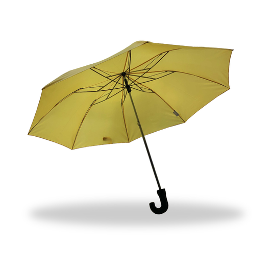 2 Folding Curve Handle Umbrella - (Yellow)
