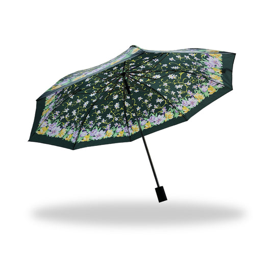 2 Folding Umbrella - Printed (Green)