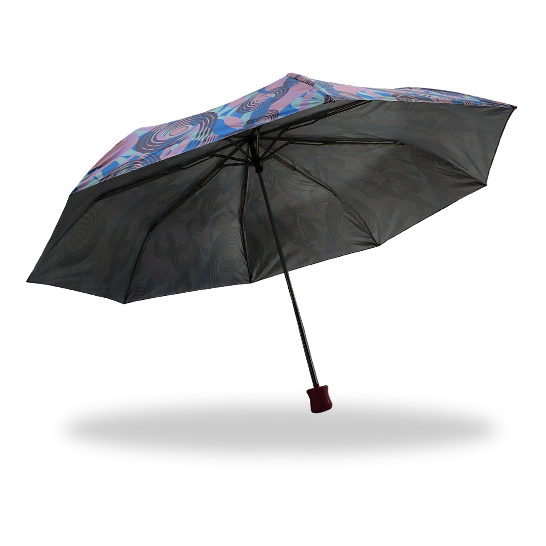 3 Folding Umbrella - Printed UV (Pink & Blue)