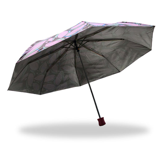 3 Folding Umbrella - Printed UV ( Pink)