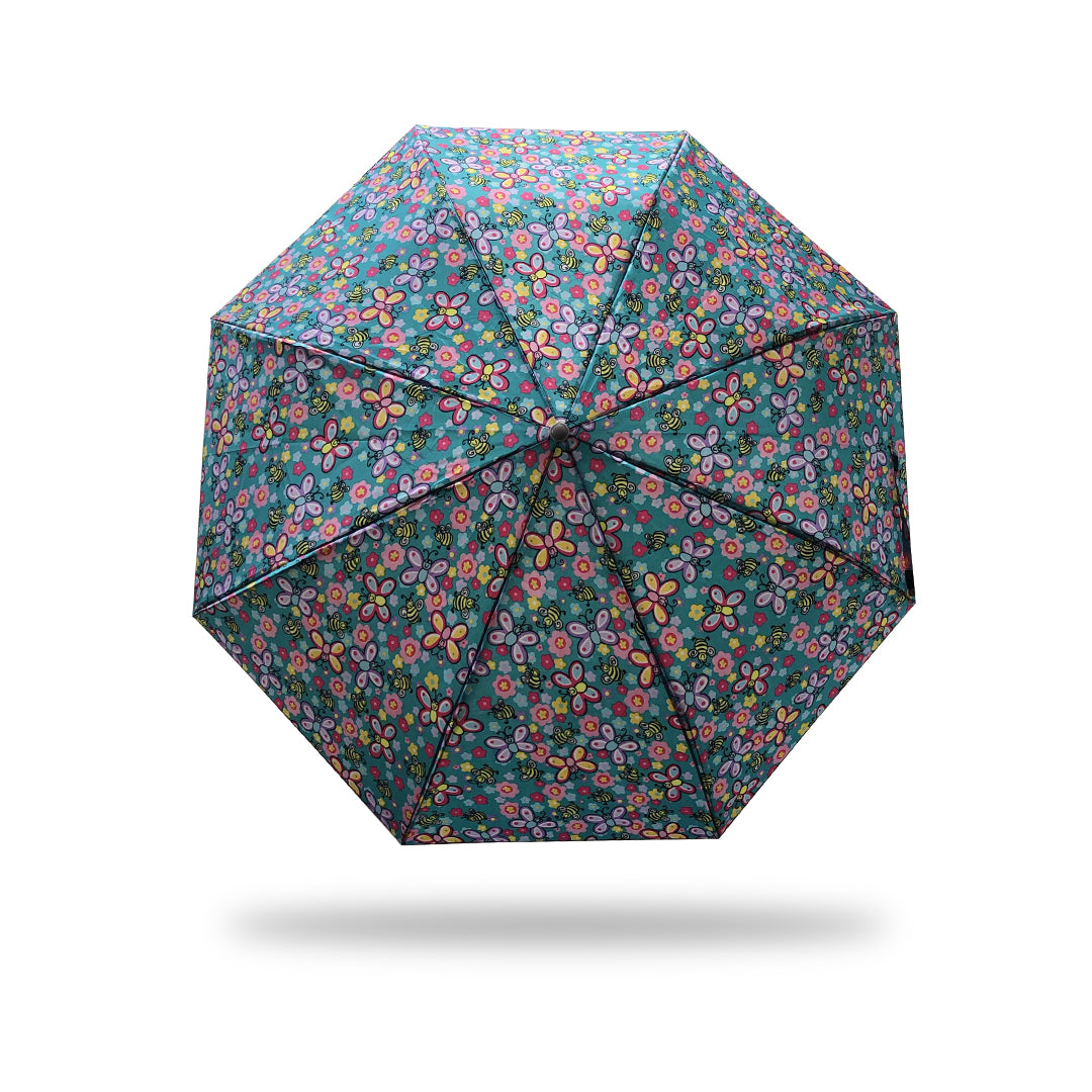 3 Folding Umbrella - Satin (Pink & Blue)