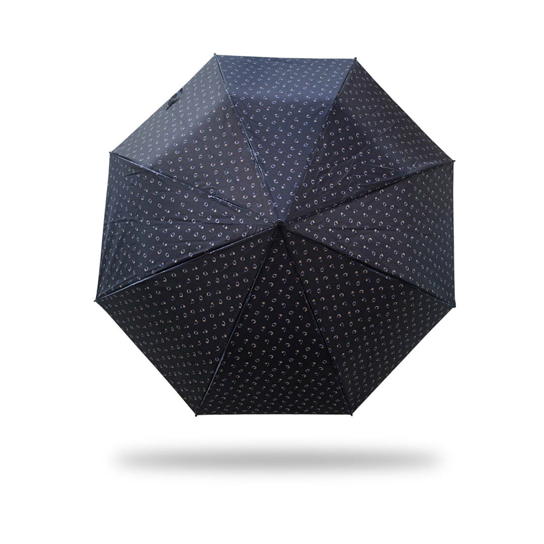 3 Folding Umbrella - Satin (Black)