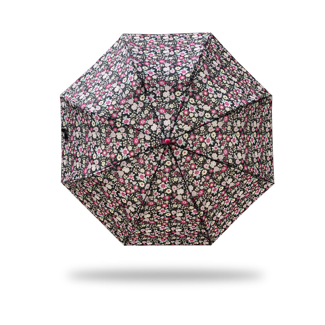 2 Folding Umbrella - Printed (Pink & Black)