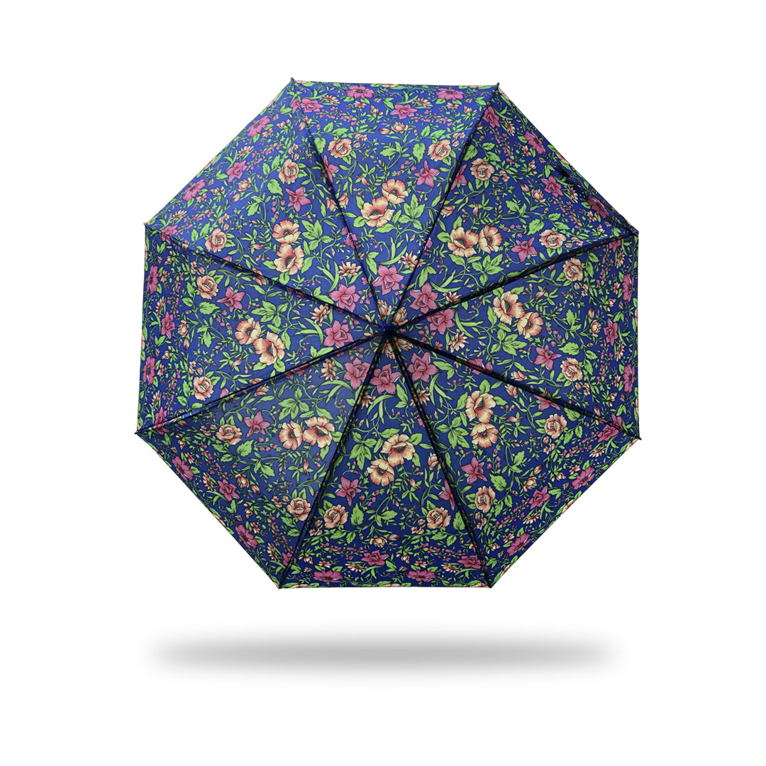 3 Folding Umbrella - Printed (Blue & Pink)