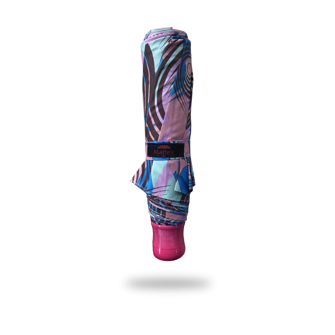 3 Folding Umbrella - Printed UV (Pink & Blue)