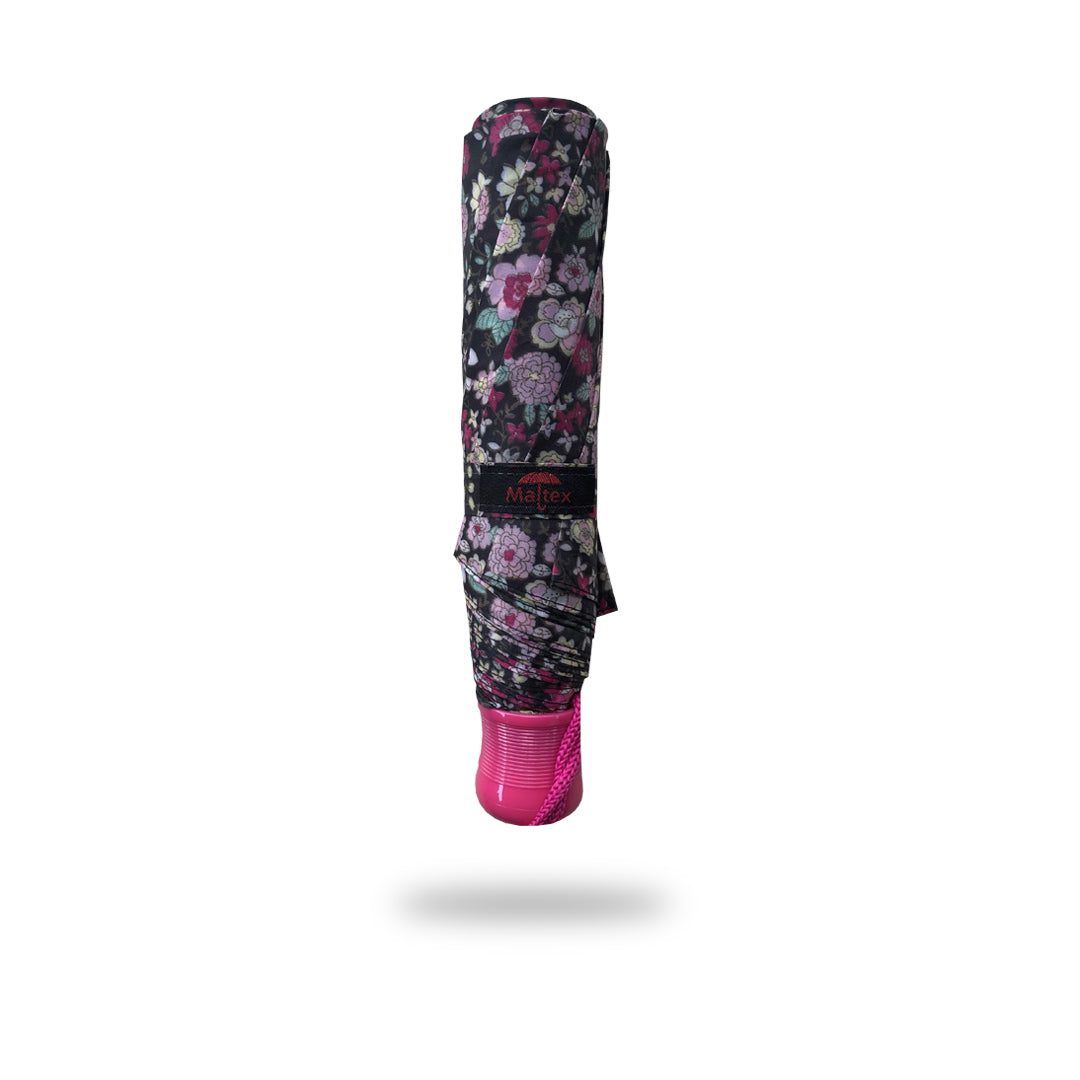 3 Folding Umbrella - Printed (Pink & Black)