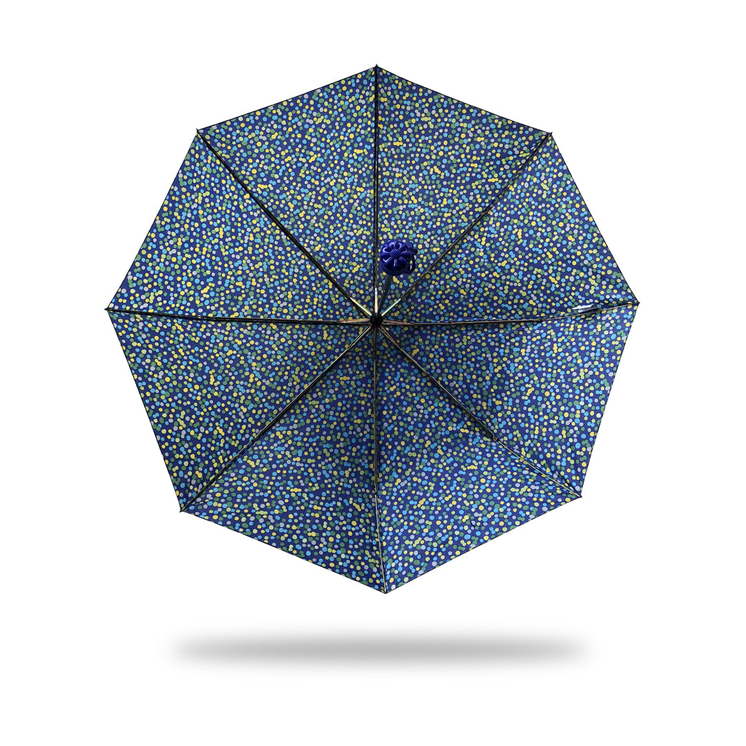 3 Folding Umbrella - Printed (Blue)